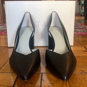 NWT 1. State Black Leather D’Orsay pumps US10